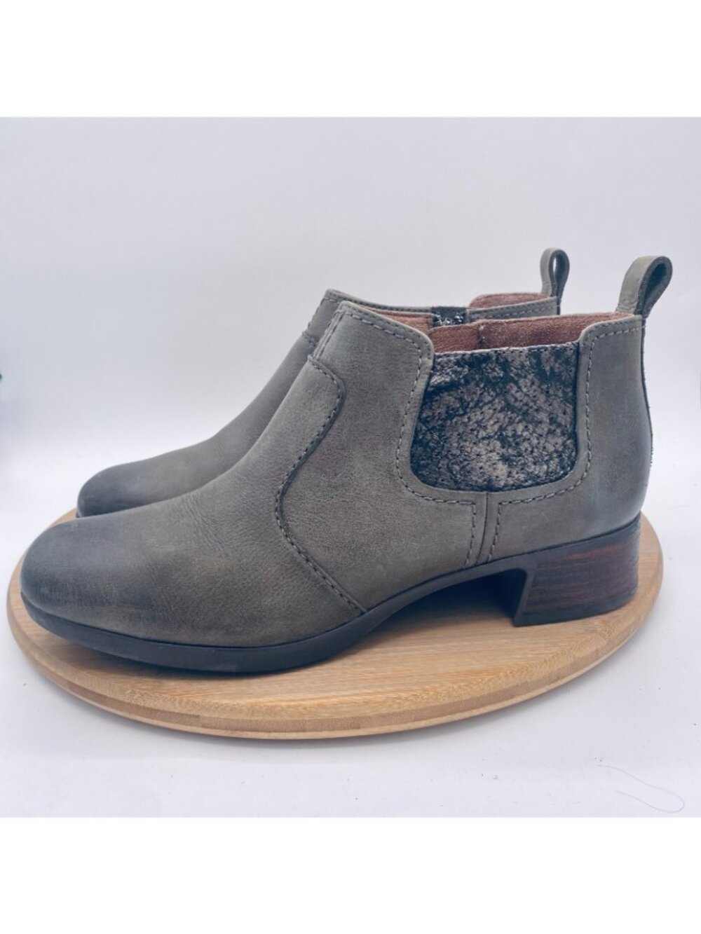 Dansko Boots Womens 8.5 39 Beige Leather Ankle Comfort Booties Lola - Picture 6 of 13